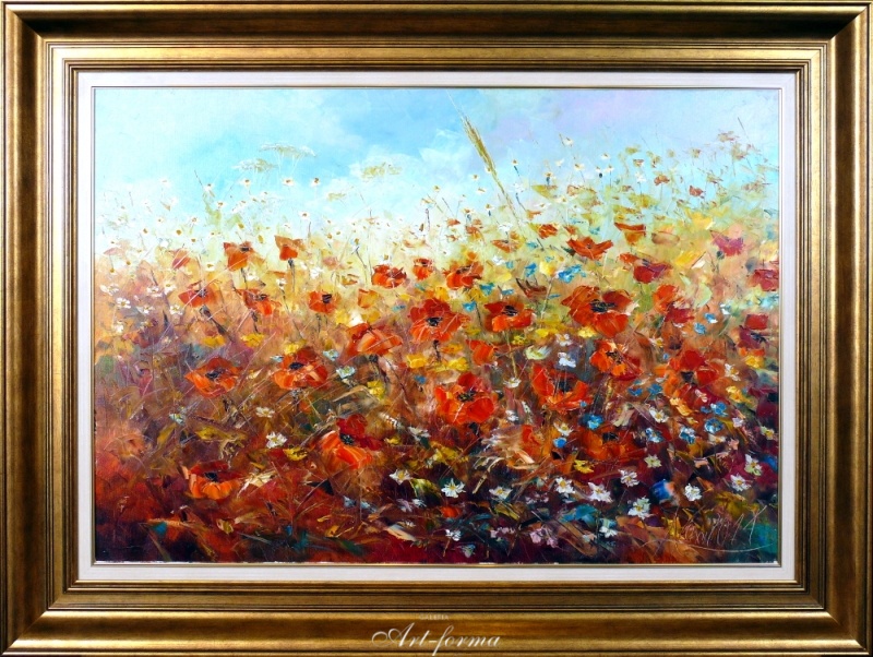 Kwiatowa Polana obraz olejny Adama Nowakowskiego