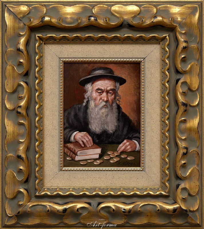 Portret żyda z kasą - autor. Wiktor Wałęga
