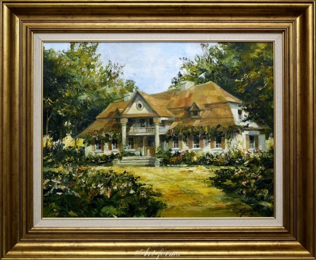 Krzysztof Wysmyk Dworek Szlachecki obraz olejny 61 x 46cm / sprzedany