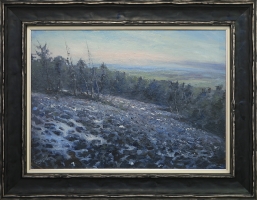 Hubert Jabłoński obraz olejny Wieczór na Gołoborzu