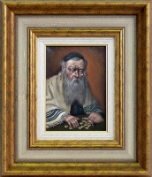 Wiktor Wałęga - Portret Żyda liczącego pieniądze