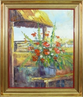 Adam Nowakowski -- obraz olejny 'Kwiaty'