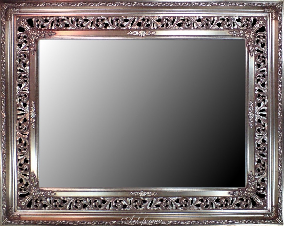 Rama ażurowa do lustra / pokrycie srebro szlagmetal / szerokość profilu 18cm