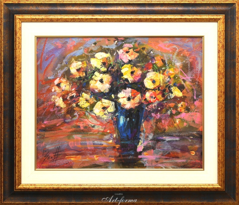 Piotr Szultz 'Bukiet Kwiatów' obraz olejny 40 x 50cm