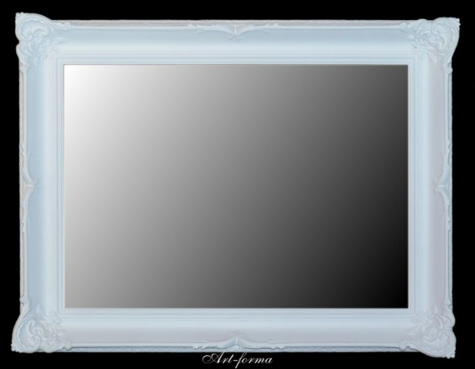 Rama stylowa do lustra lub obrazu / biały mat / szerokość profilu 9,5cm