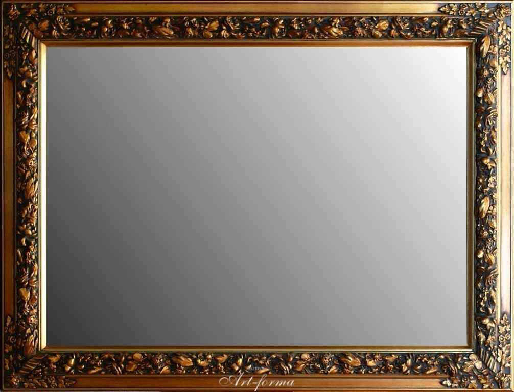 Rama stylowa do lustra, pokrycie płatki złota szlagmetal / szerokość profilu 9cm