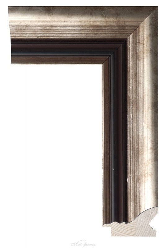 Klasyczna srebrna rama drewniana do oprawy lustra lub obrazu