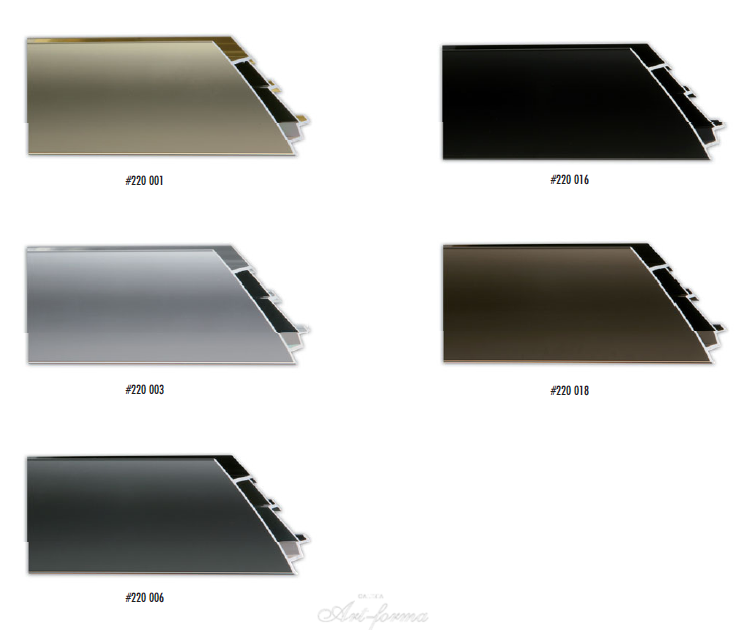 Szeroki profil ramy aluminiowej, idealny do oprawy nawet dużych formatów prac.